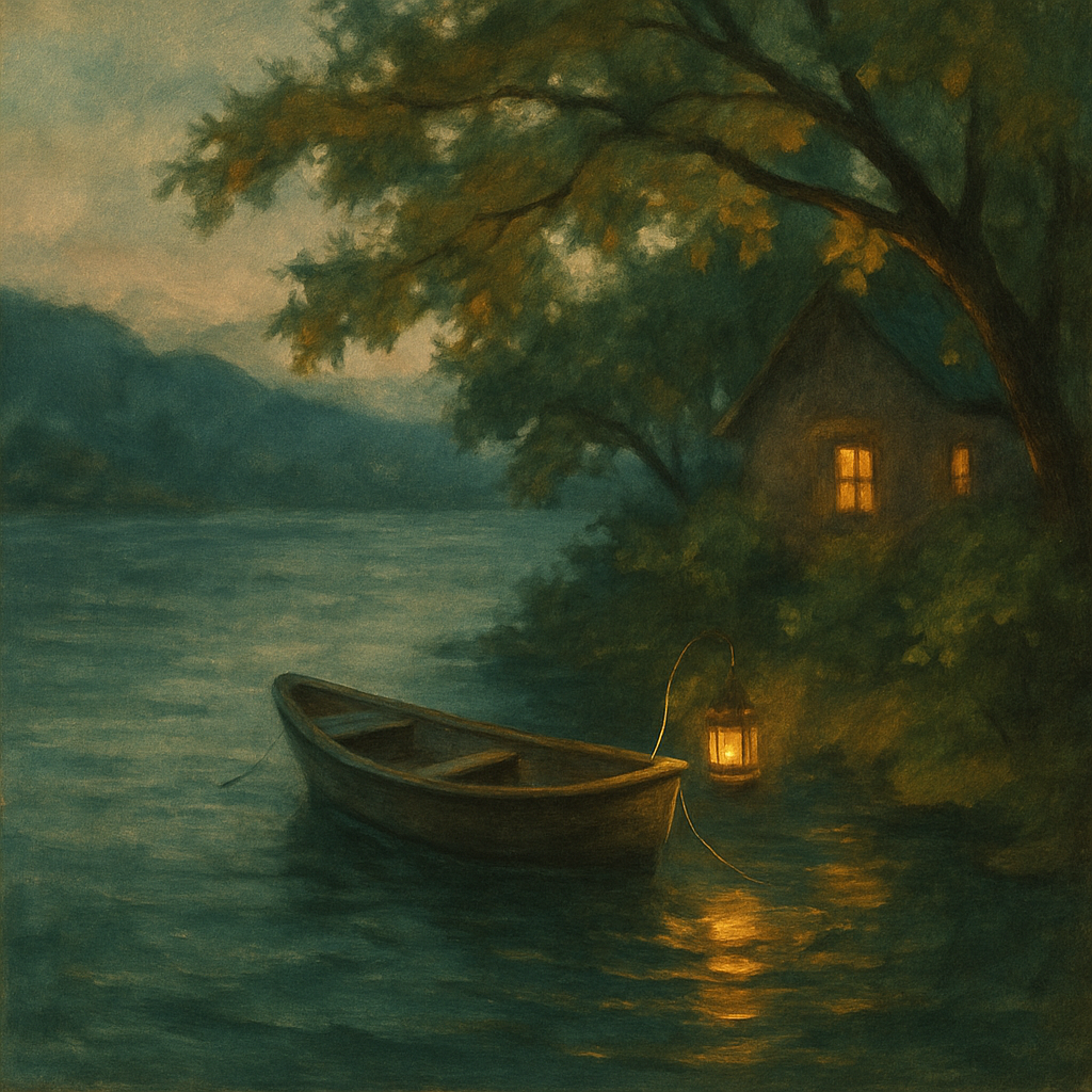 Hidden Cove With Lantern Glow Numbered painting kits