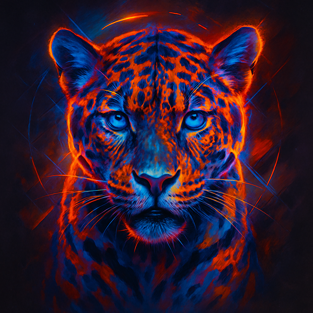 Radiant Jaguar Prism Portrait paint by number