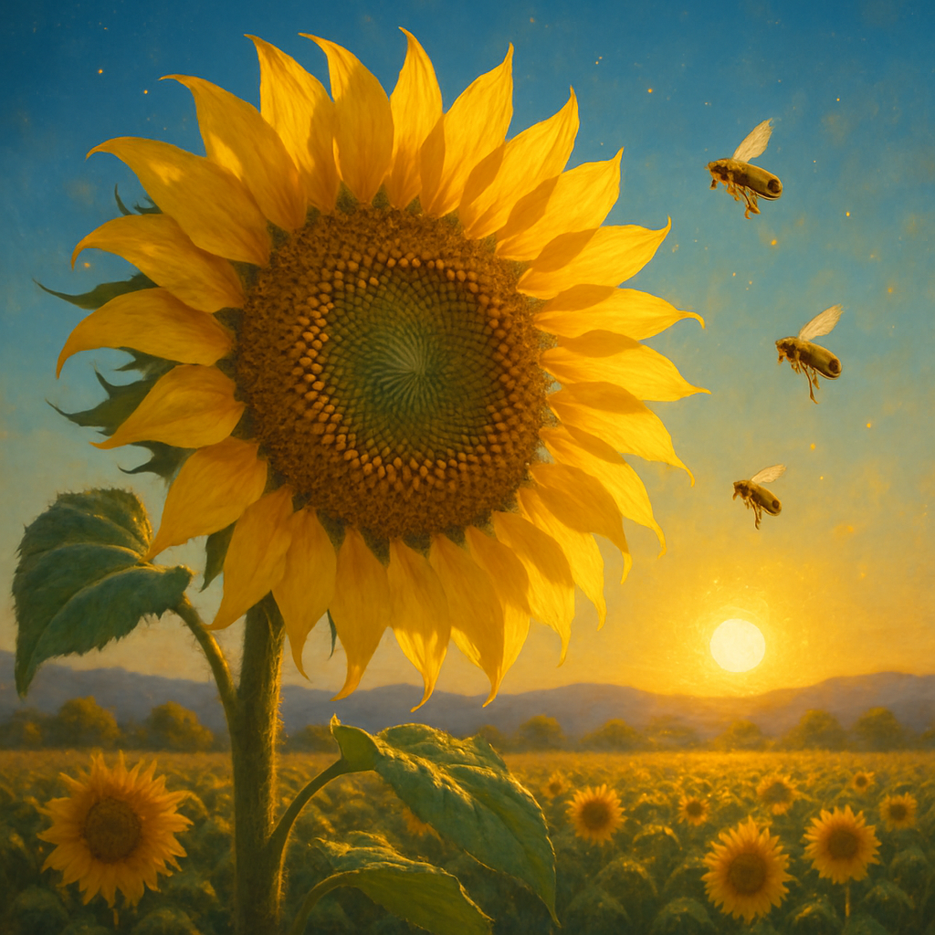 Sunflower Solar Hymn Painting by numbers kit