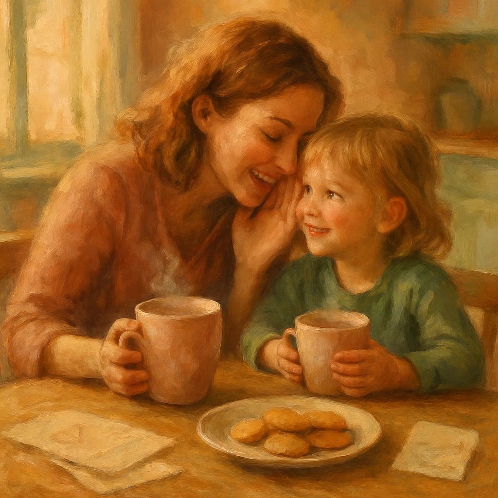 Morning Tea And Whispered Secrets paint by color