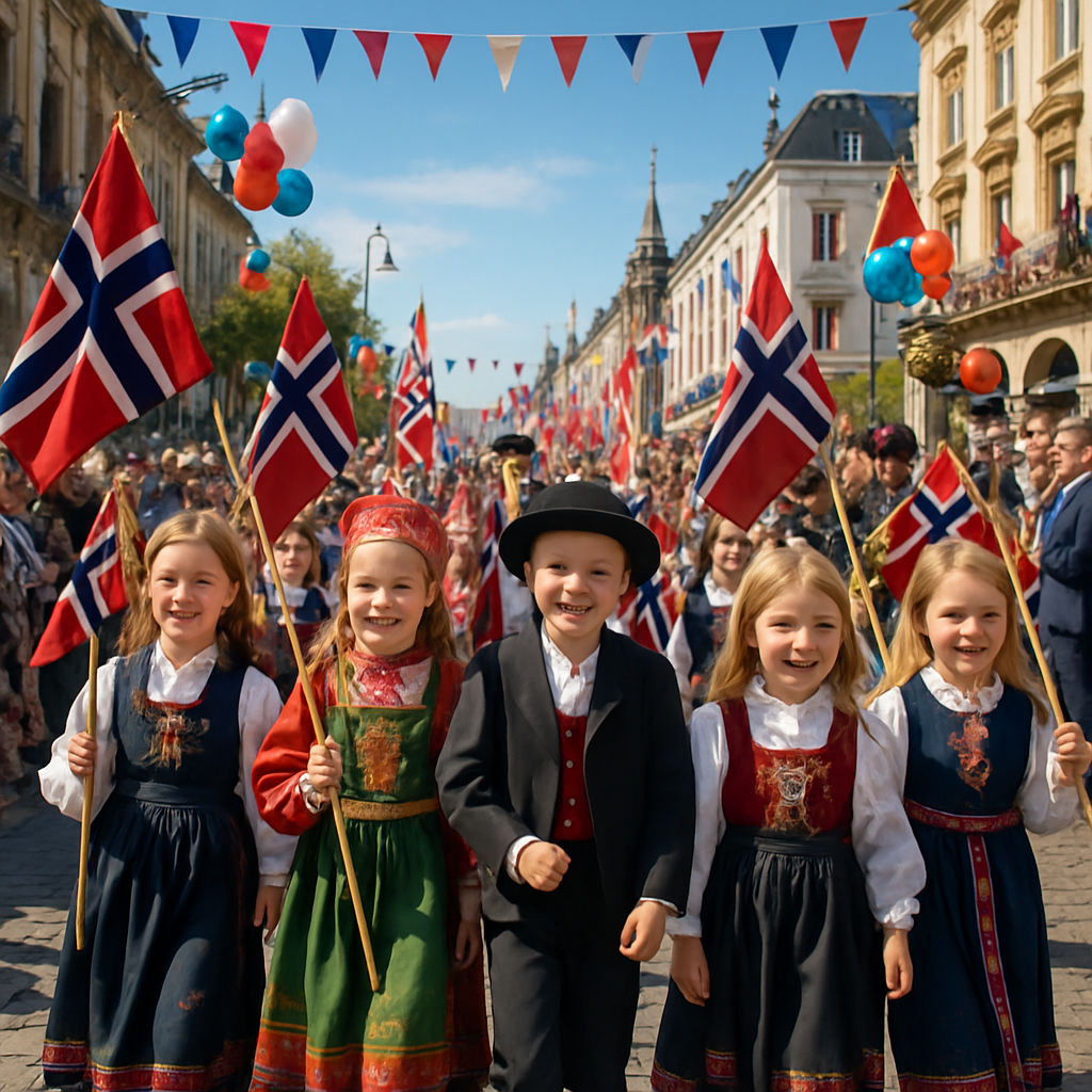 Norwegian Syttende Mai National Celebration painting number kit