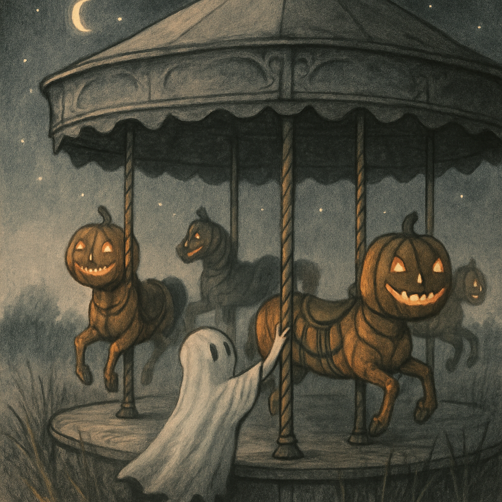 The Harvest Moon Carousel paint by number