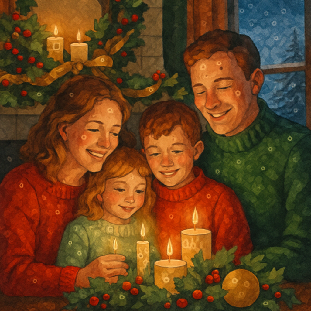Yuletide Glow Gathering painting number kit