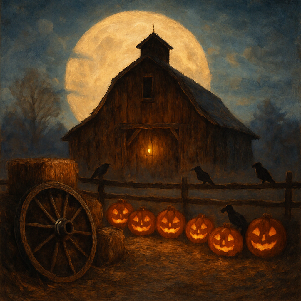 Moonrise At Crowhill Farm paint by numbers