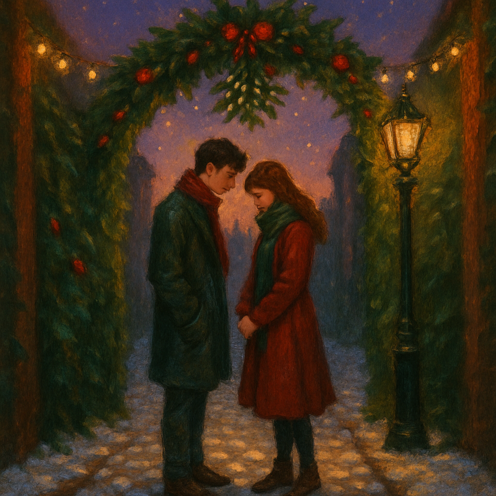 Mistletoe Alley Meet Cute paint by numbers