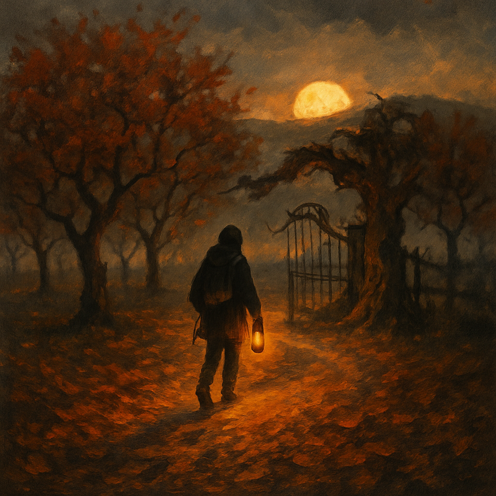 The Ember Orchard Pathway paint by color