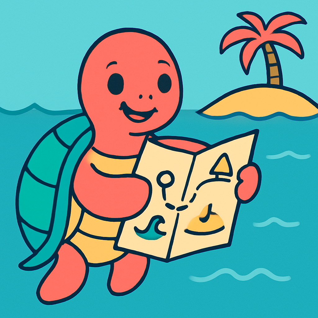 Treasure Island Turtle paint by color
