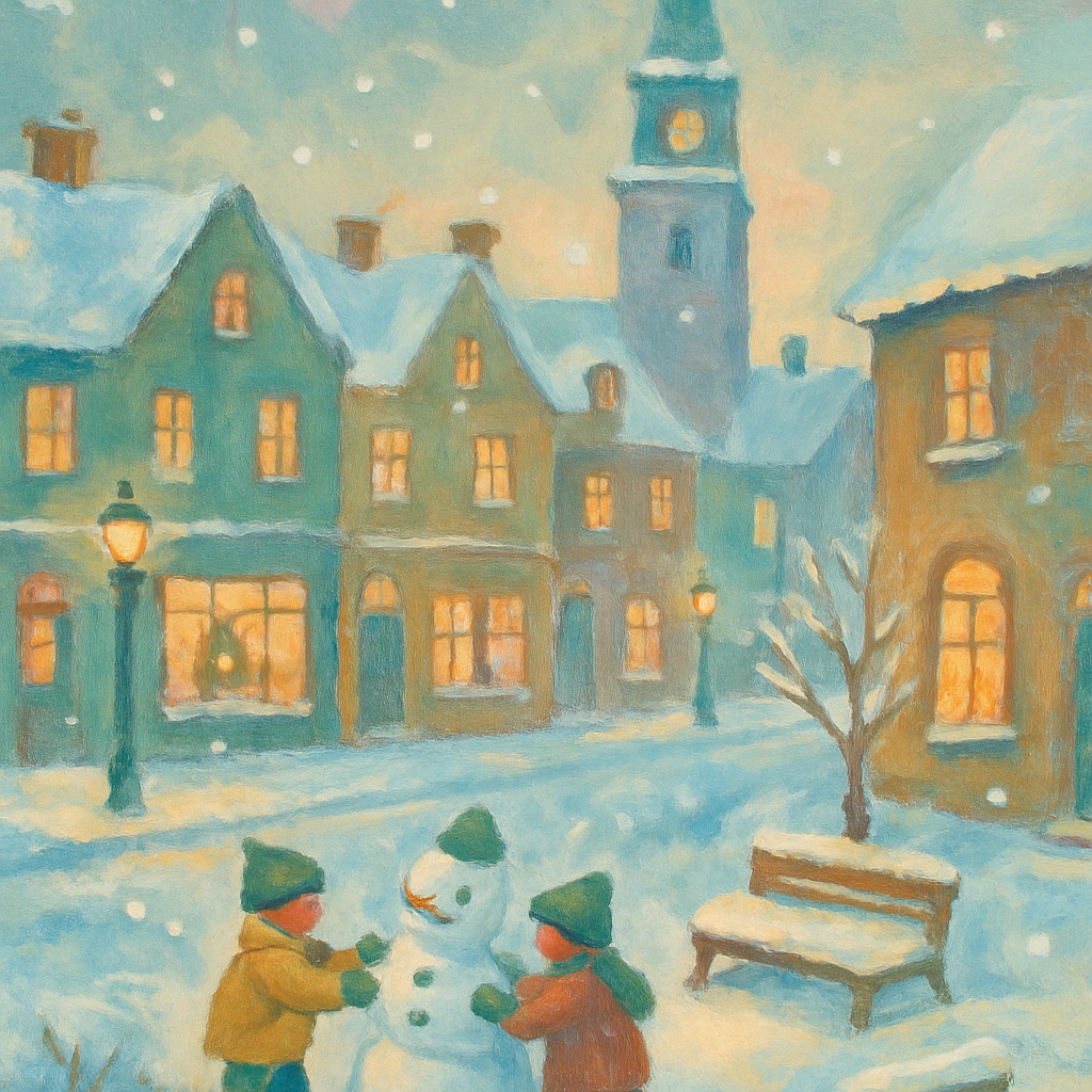 Snowbound Clocktower Square paint by color