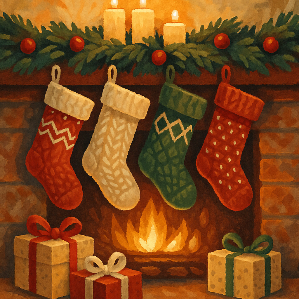 Starlit Stockings paint by numbers