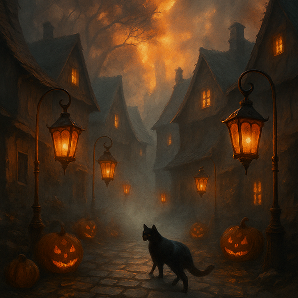 Cobblestone Lantern Passage painting number kit