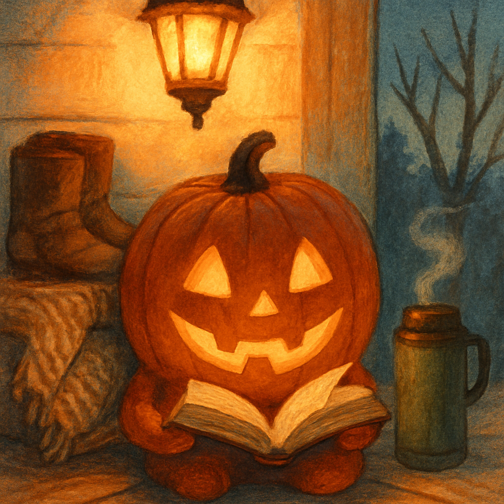 Porchlight Pumpkin Reading Hour paint by number