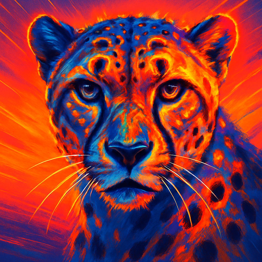 Solar Cheetah Sprint DIY paint by numbers