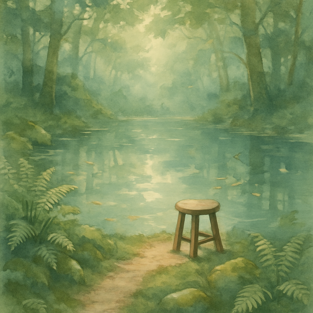 Hidden Forest Pond Retreat paint by color
