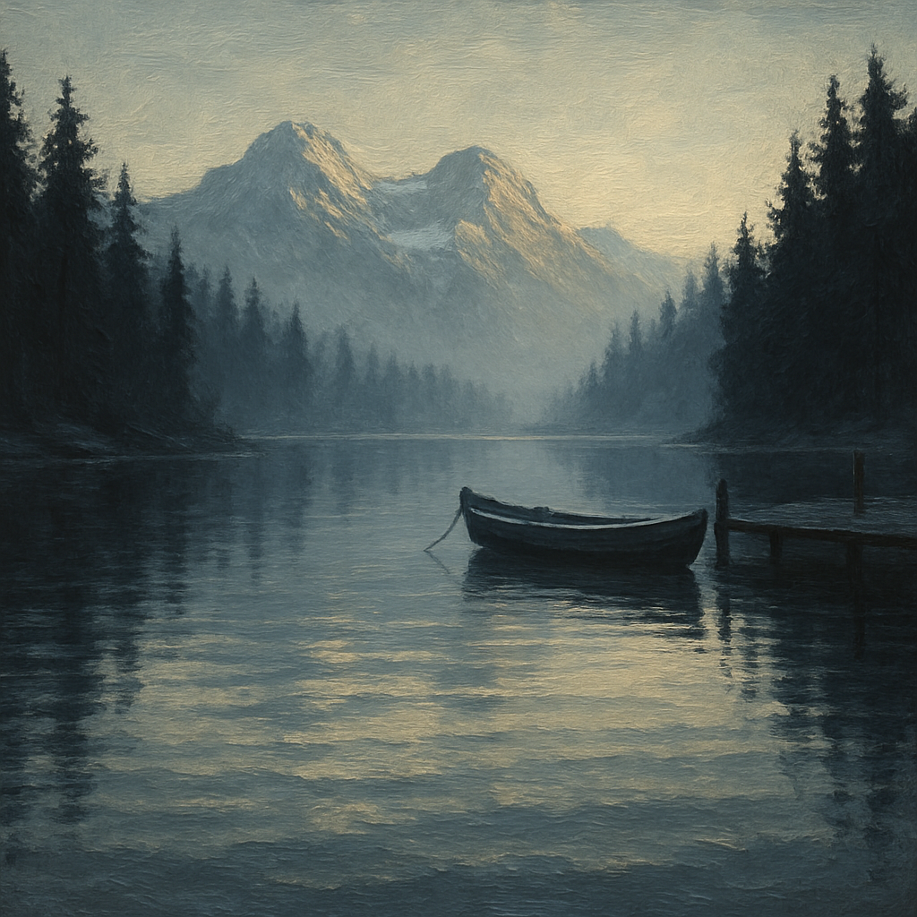 Silent Pine Lake Numbered painting kits