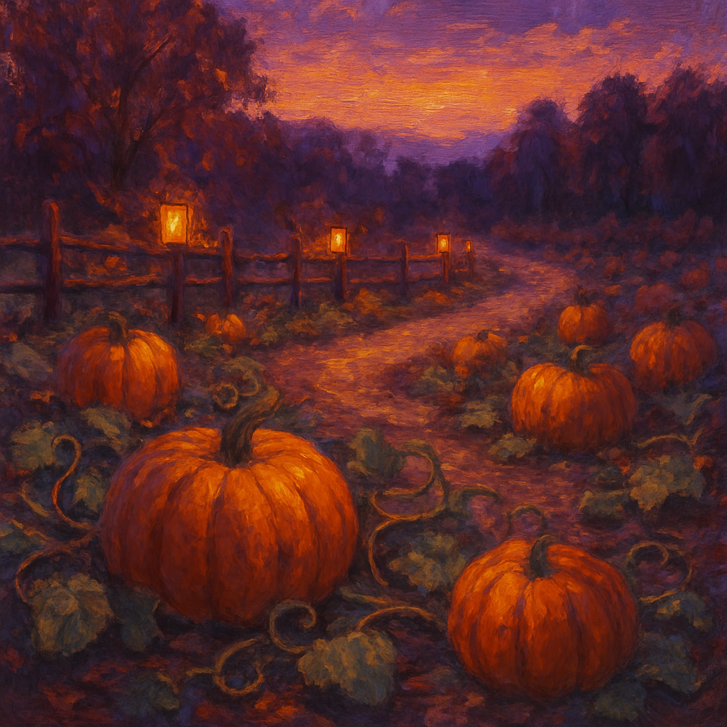 Pumpkin Hollow Twilight paint by number