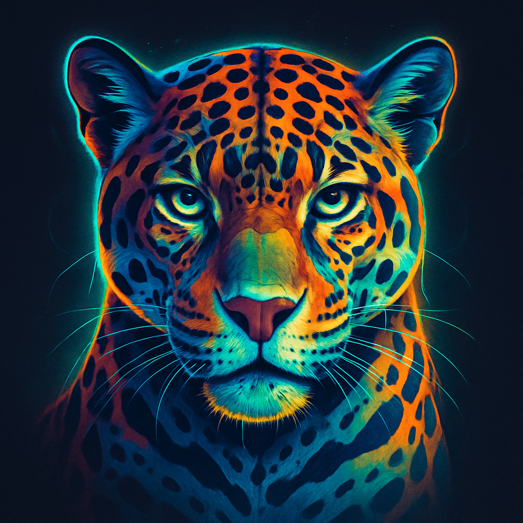 Electric Jaguar Prism Portrait DIY paint by numbers