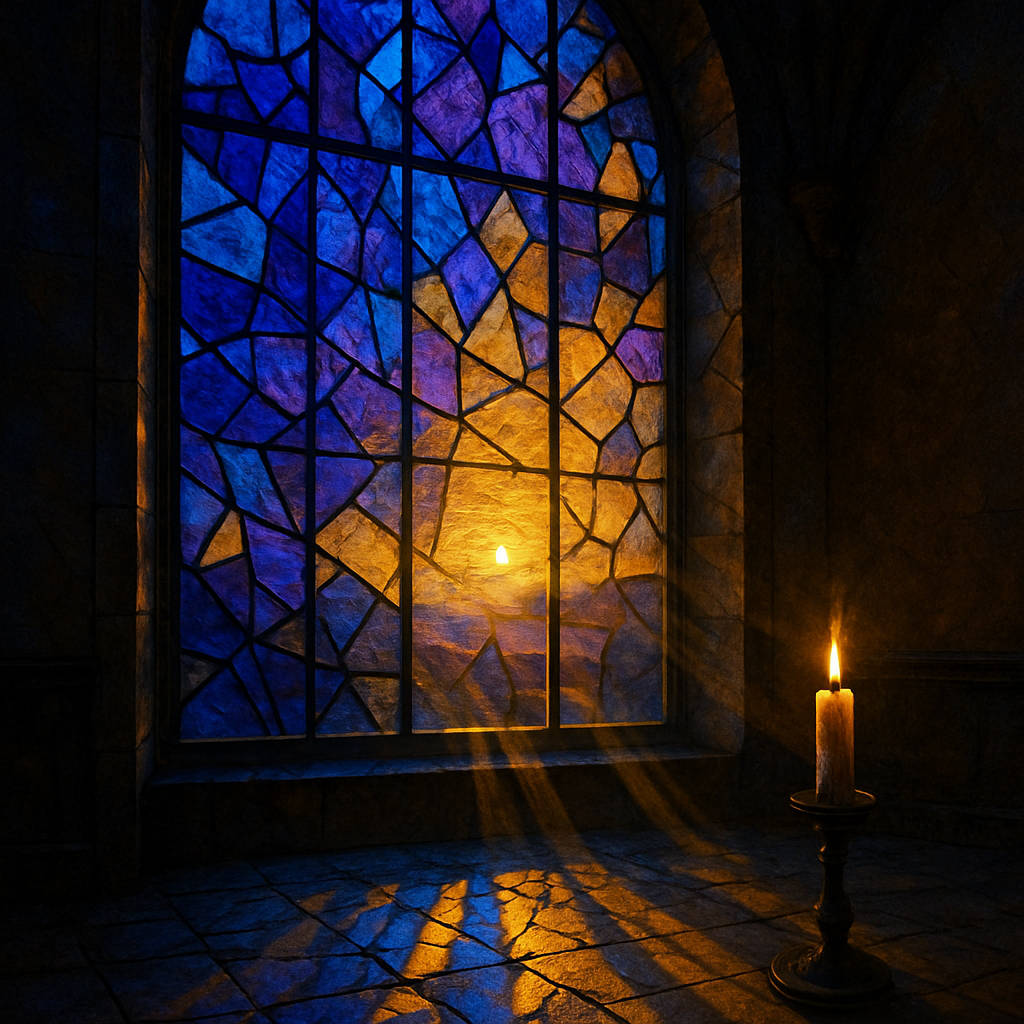 Stained Glass Twilight Mosaic Painting by numbers kit