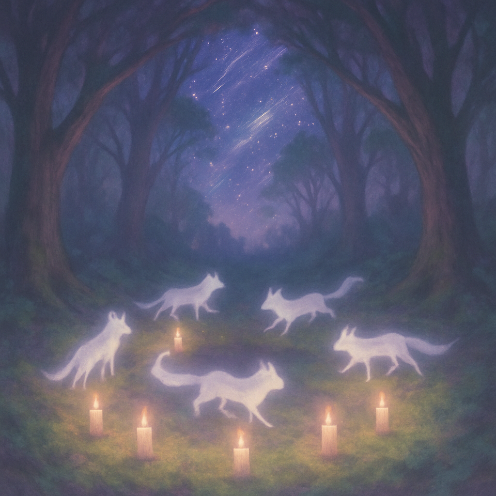 Enchanted Hollow Of Floating Candles paint by color