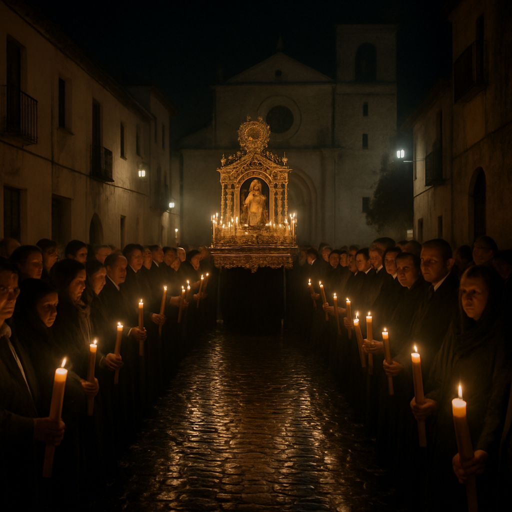 Easter Procession Candlelight DIY paint by numbers