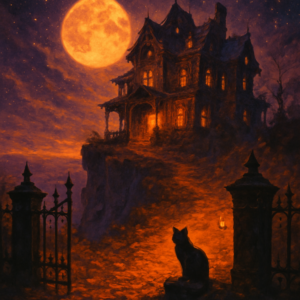 Starlit Mansion Overlook Painting by numbers kit