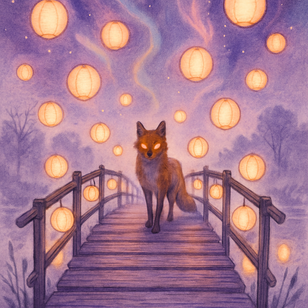 Lanterns Above The Spindle Bridge Paint by numbers kits