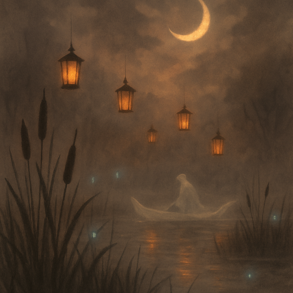 Marsh Of Whispered Lanterns Paint by numbers art