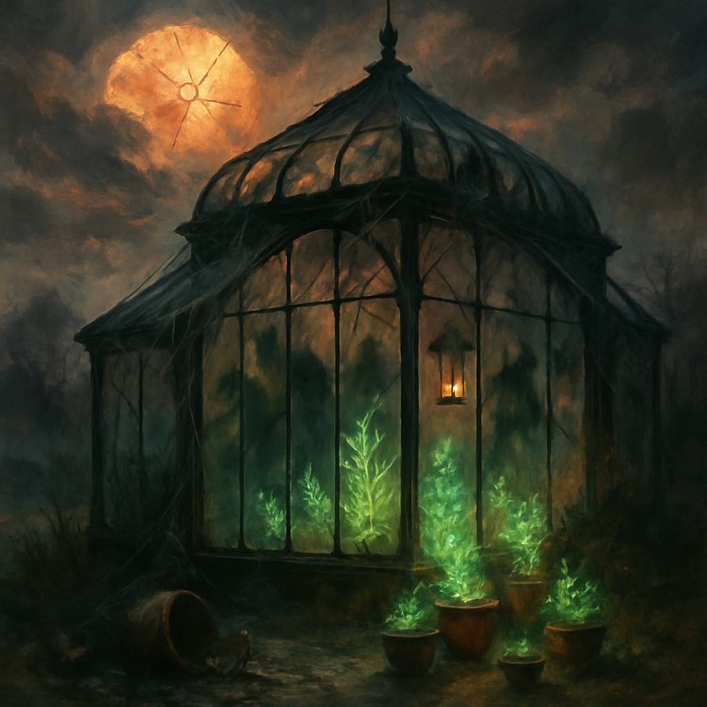 Cobwebbed Conservatory Night paint by numbers