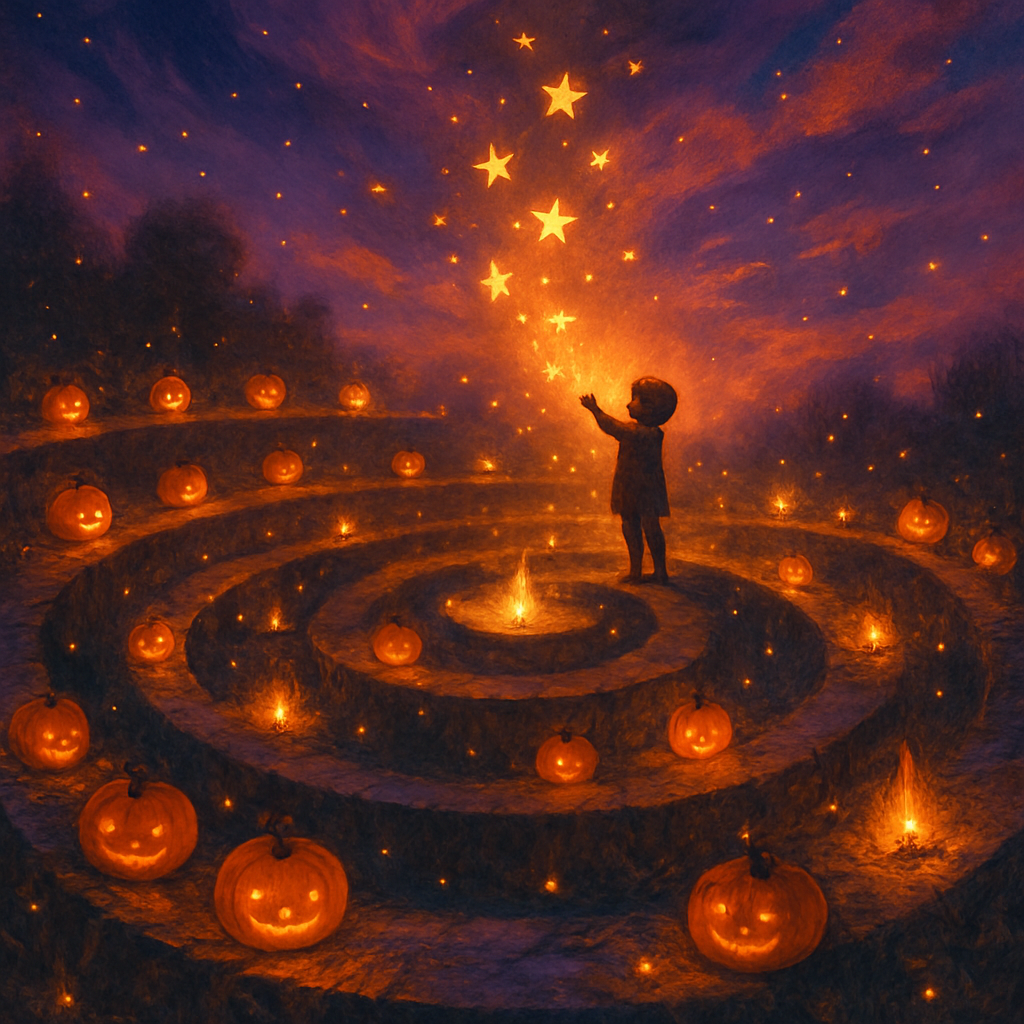 Spiral Pumpkin Terrace Numbered painting kits