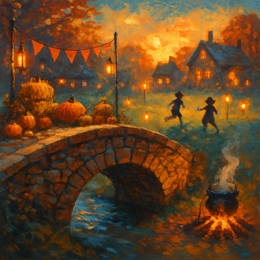 Pennybridge Harvest Twilight Painting by numbers kit