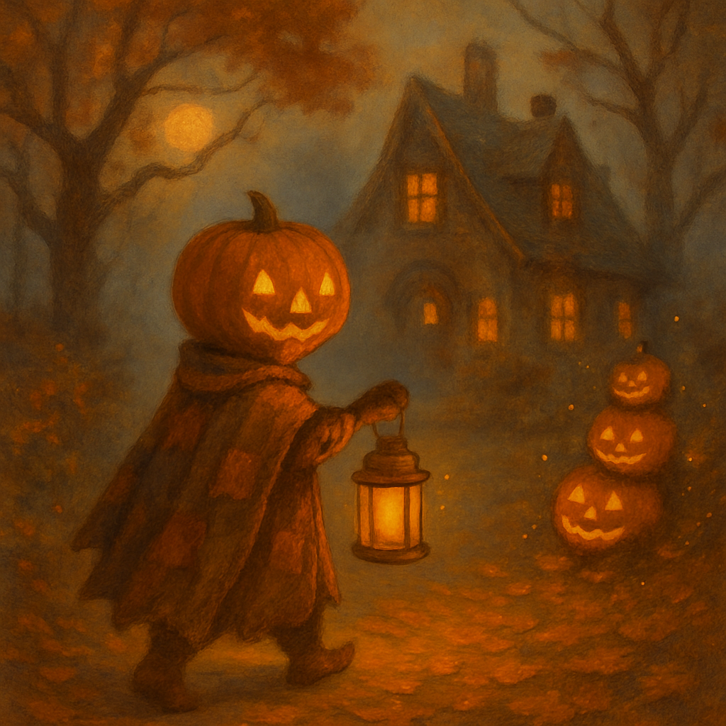 Moonlit Pumpkin Wanderer Painting by numbers kit