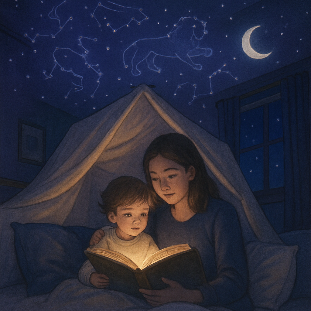 Bedtime Stories Under Stars paint by color