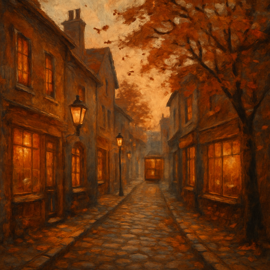 Autumn Alleylight Composition Painting by numbers kit