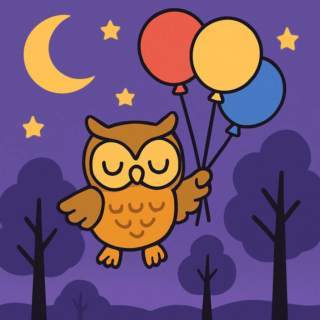 Midnight Balloon Forest Owl Paint by numbers kits