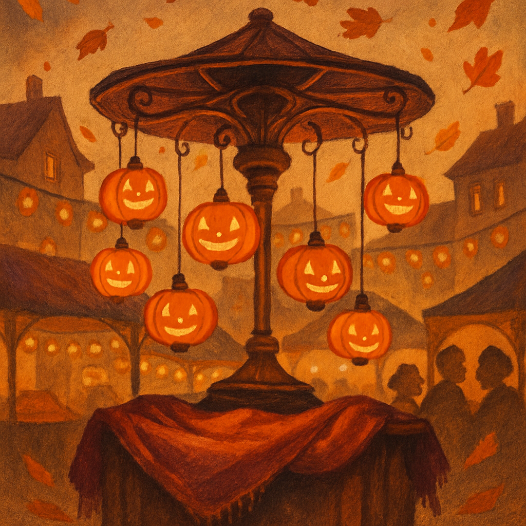 Harvest Lantern Carousel Numbered painting kits