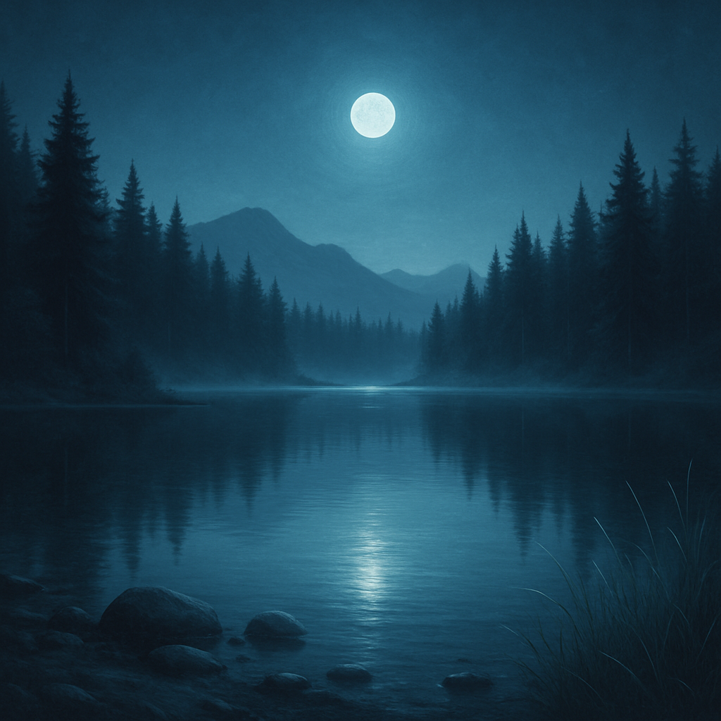 Moonlit Pine Lake Paint by numbers kits