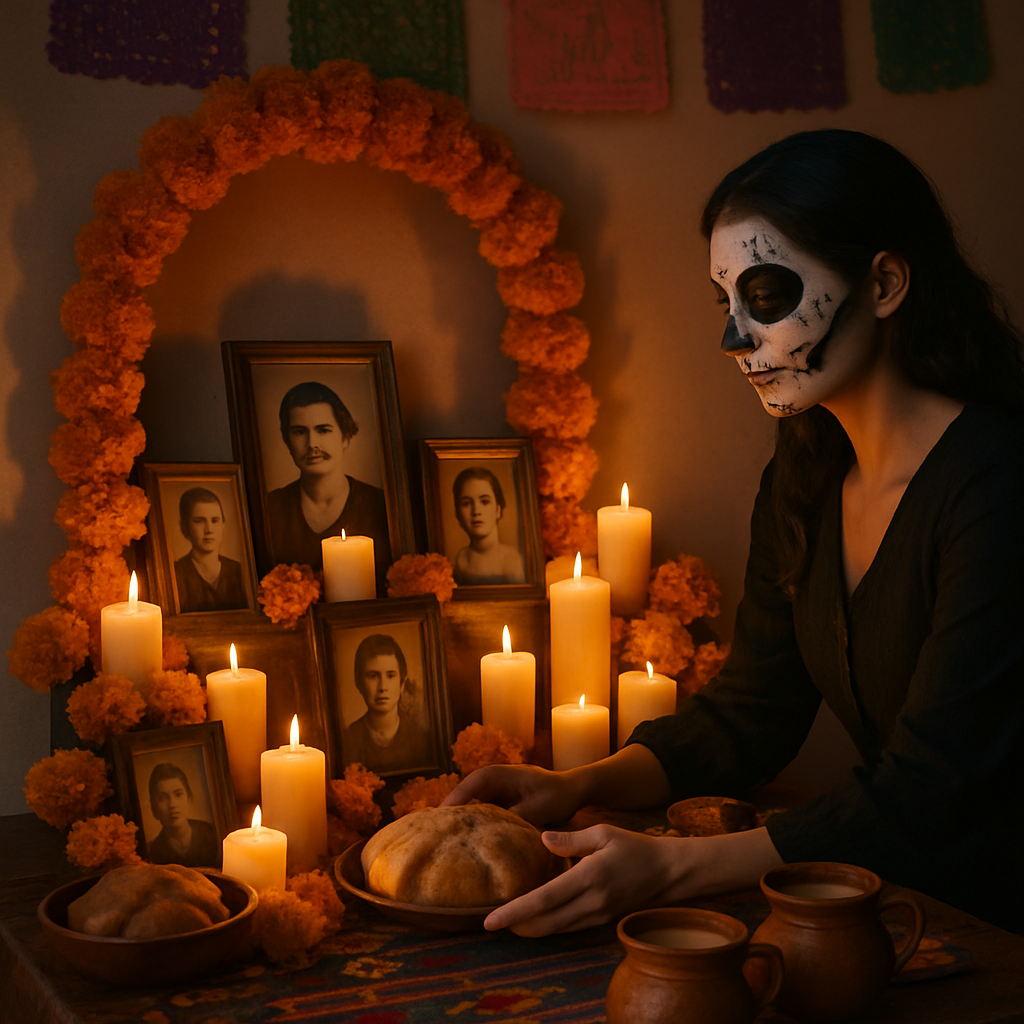 Día De Muertos Ofrenda Gathering paint by numbers