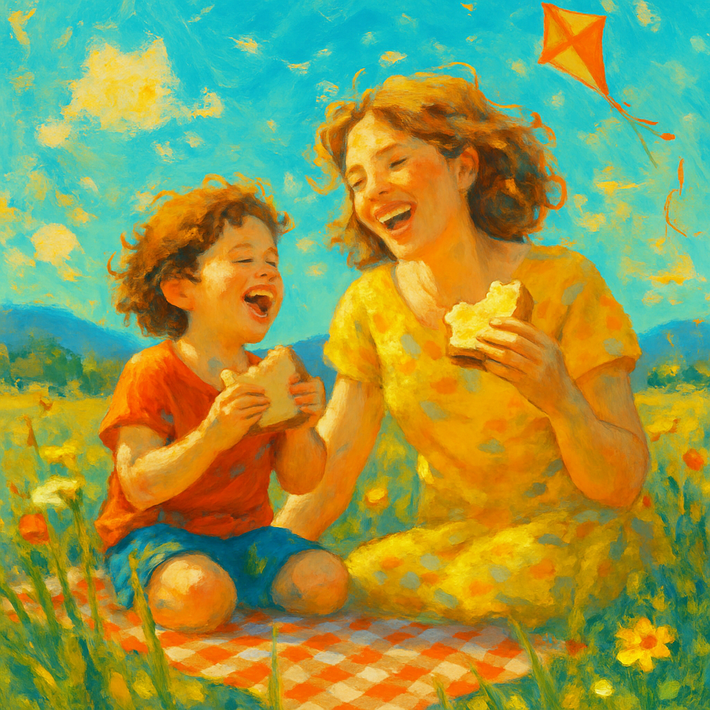 Picnic In The Meadow Together painting number kit