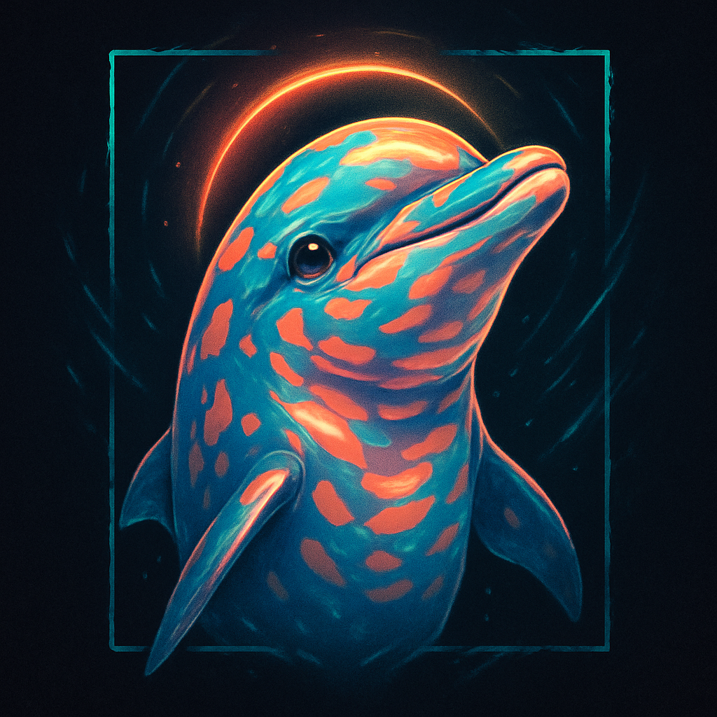 Vibrant Dolphin Halo painting number kit
