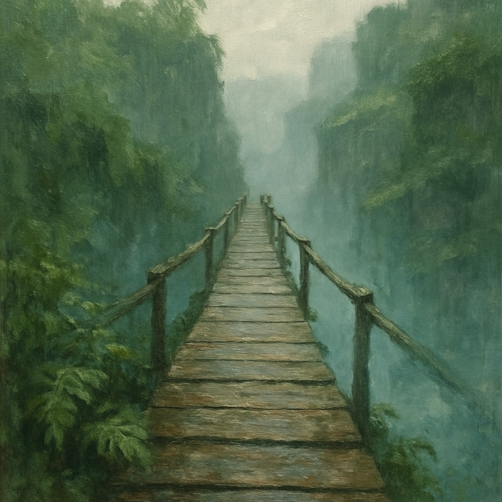 Mistwalk Over Blue Ravine Paint by numbers art