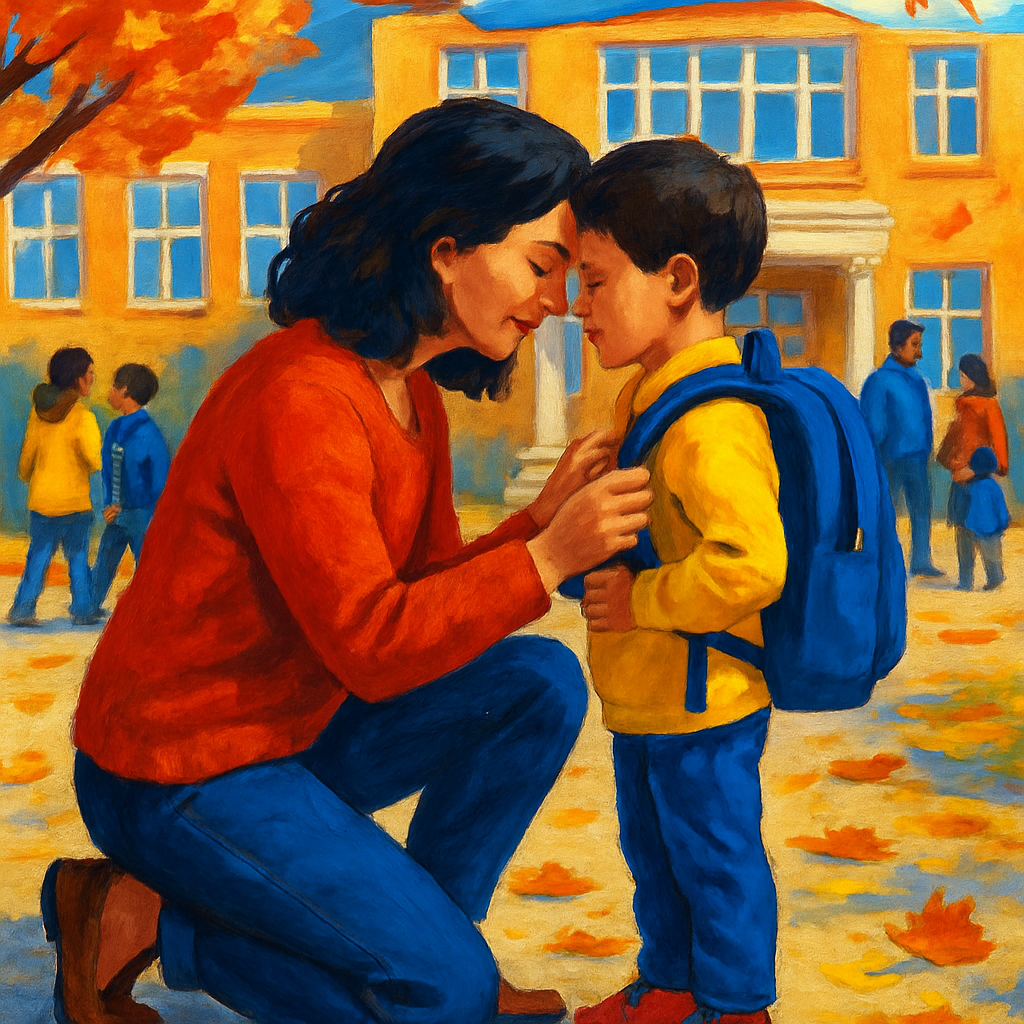 First Day Of School Embrace Painting by numbers kit