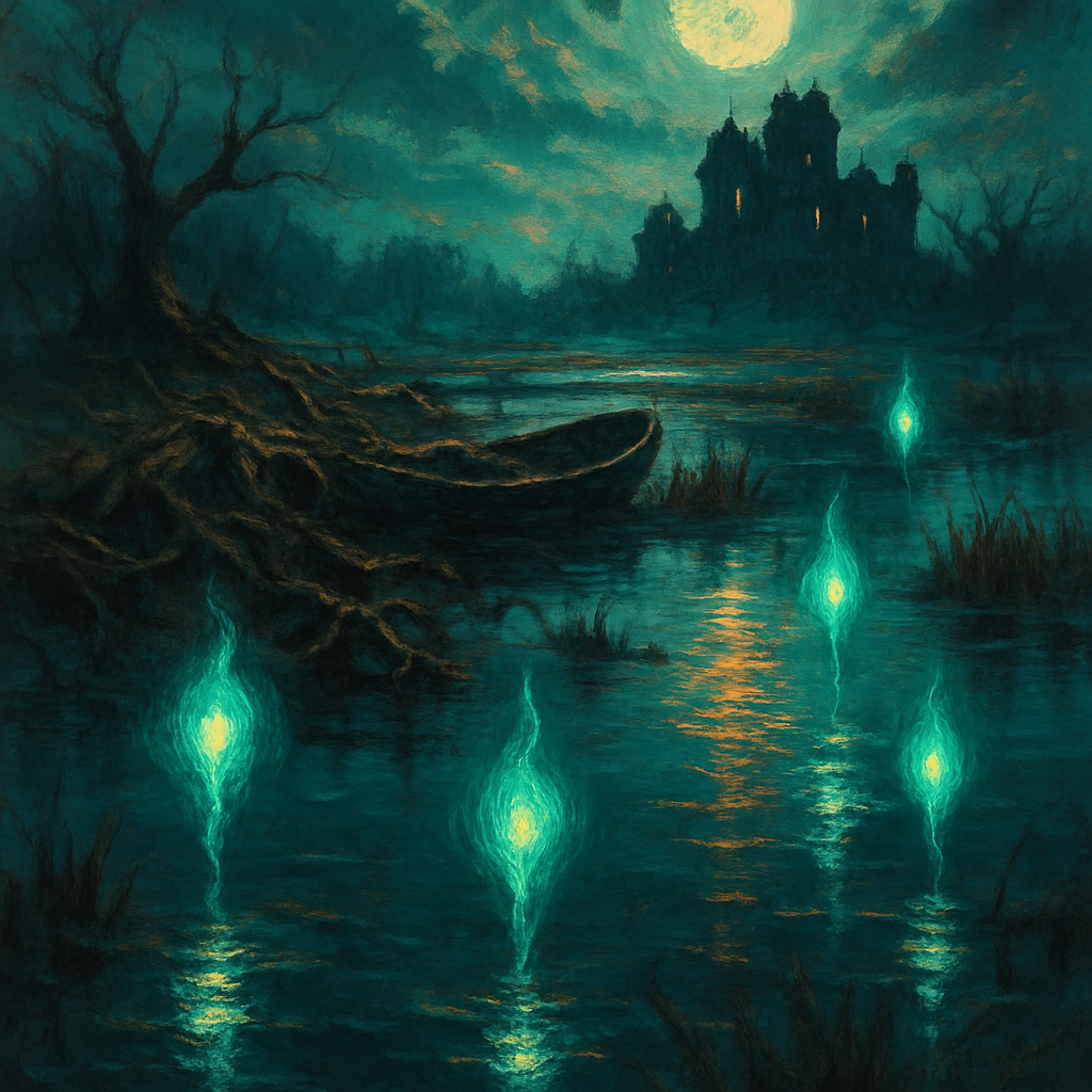 Glowing Marsh Of Echoes Painting by numbers kit