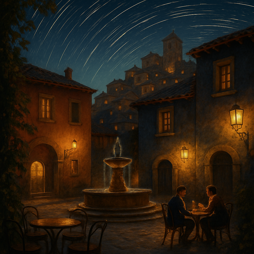 Italy Celestial Piazza Number painting
