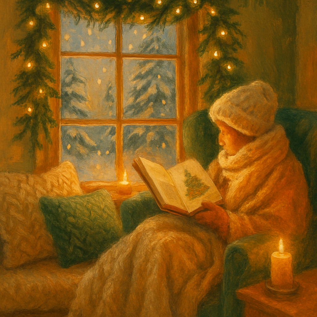 Cosy Reading Nook Christmas Bliss Numbered painting kits