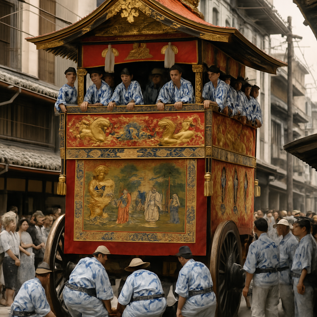 Gion Matsuri Traditional Yamahoko Float Number painting