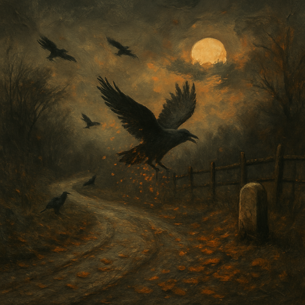 Raven Road At Twilight Painting by numbers kit