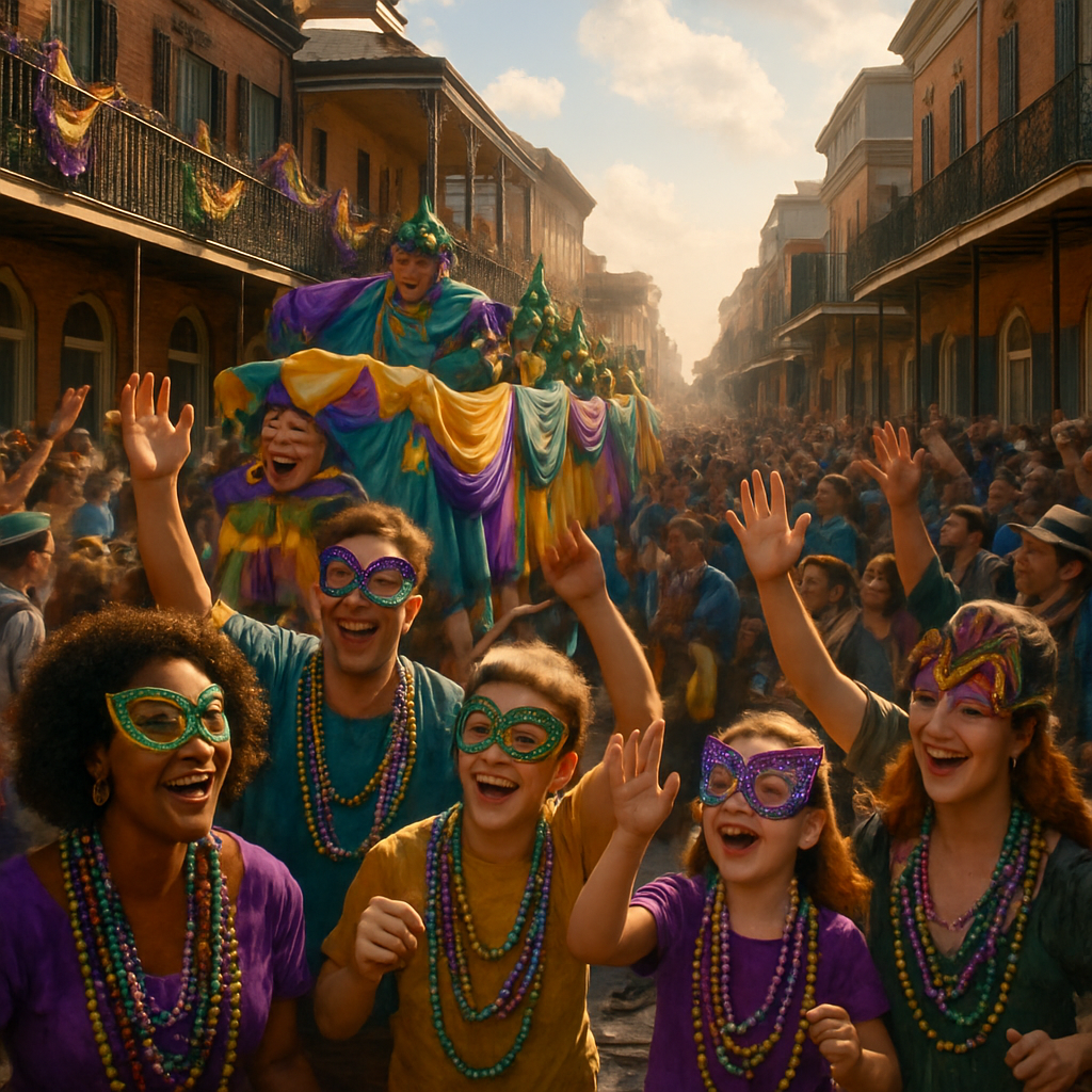Vibrant Mardi Gras Parade Paint by numbers kits