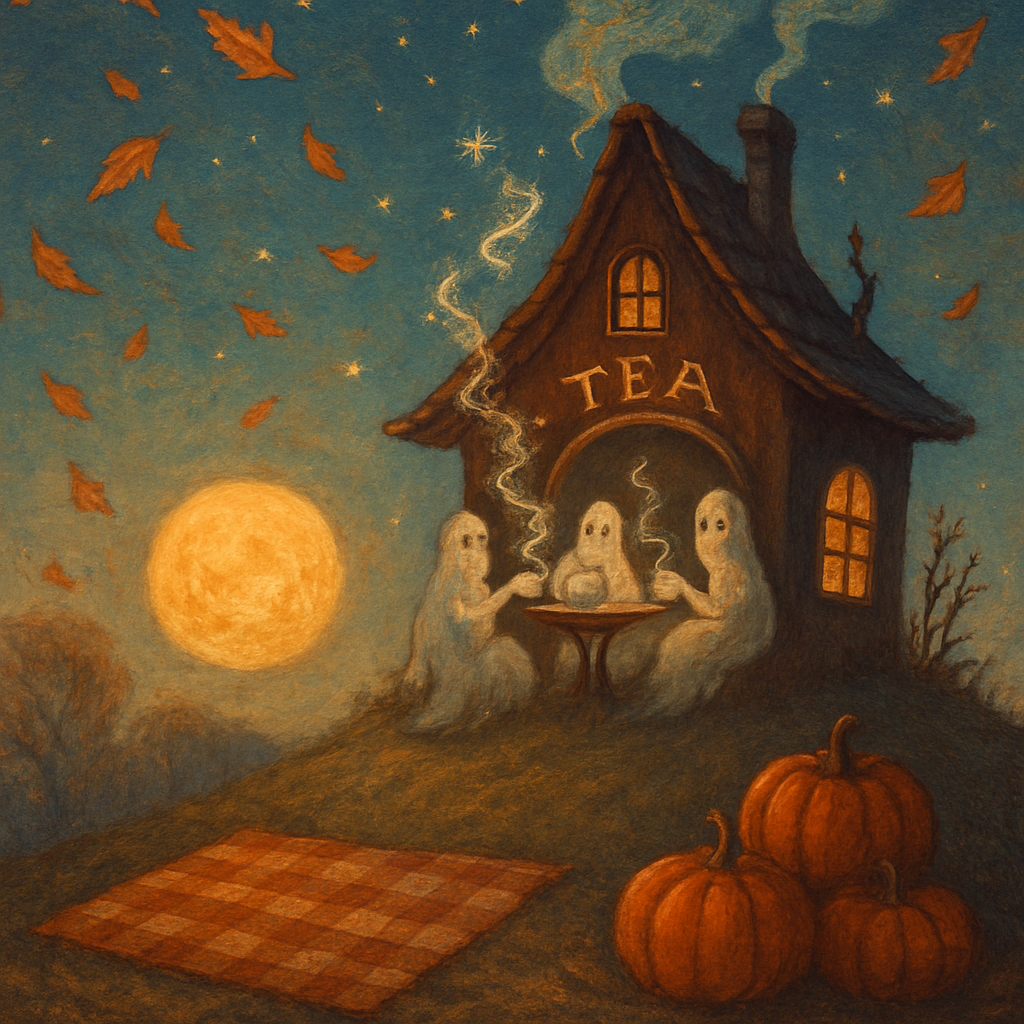 Harvest Moon Tea House Number painting