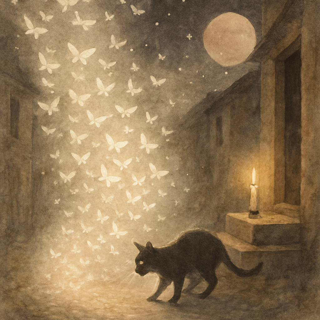 Mothlight Hollow Lane Number painting