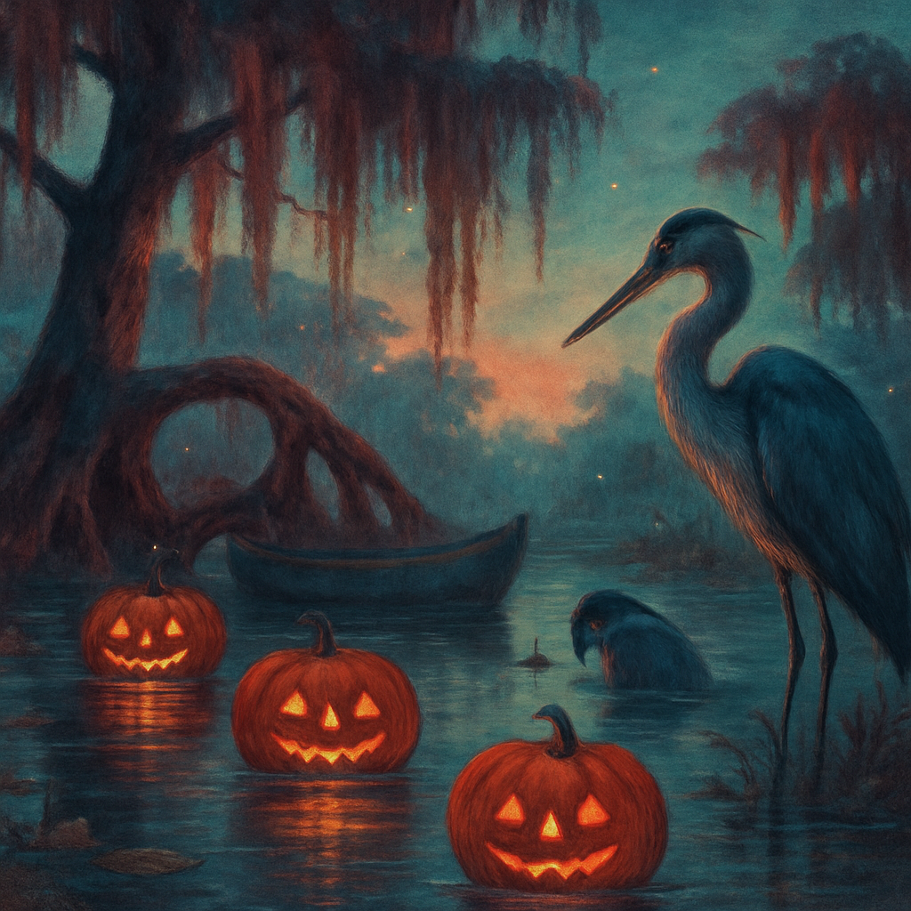 Jack O Lantern Bayou paint by number