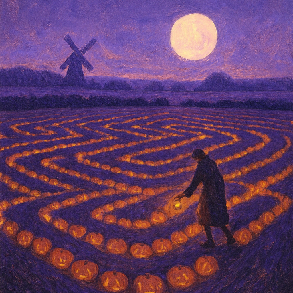The Lantern Field At Dreadford Hollow Paint by numbers art